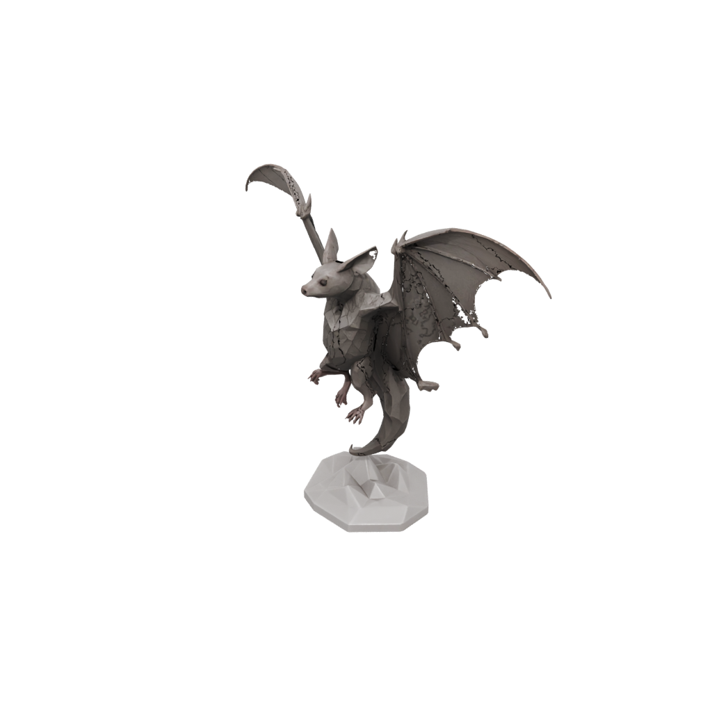 Low-Poly Realistic Flexi Fruit Bat