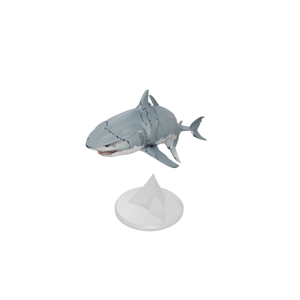 Low-Poly Realistic Flexi Great White Shark