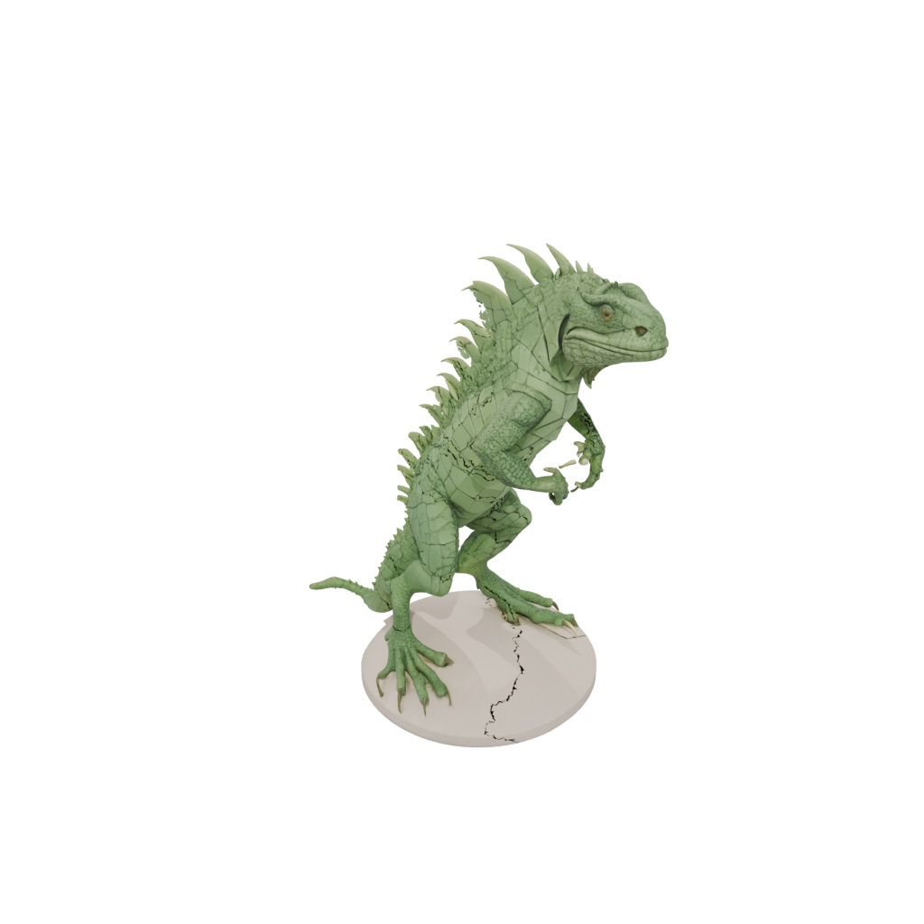 Low-Poly Realistic Flexi Iguana