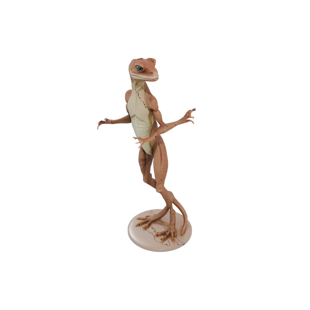 Low-Poly Realistic Flexi Newt