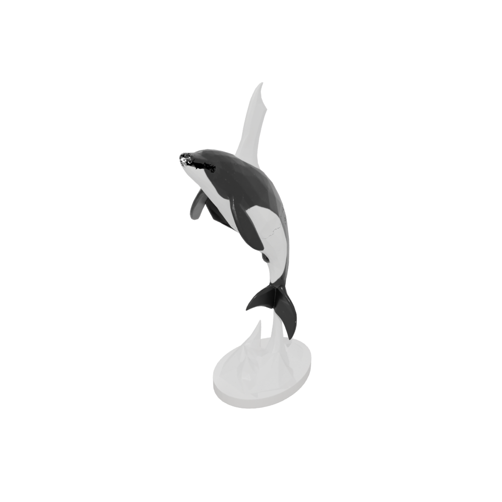 Low-Poly Realistic Flexi Orca Whale