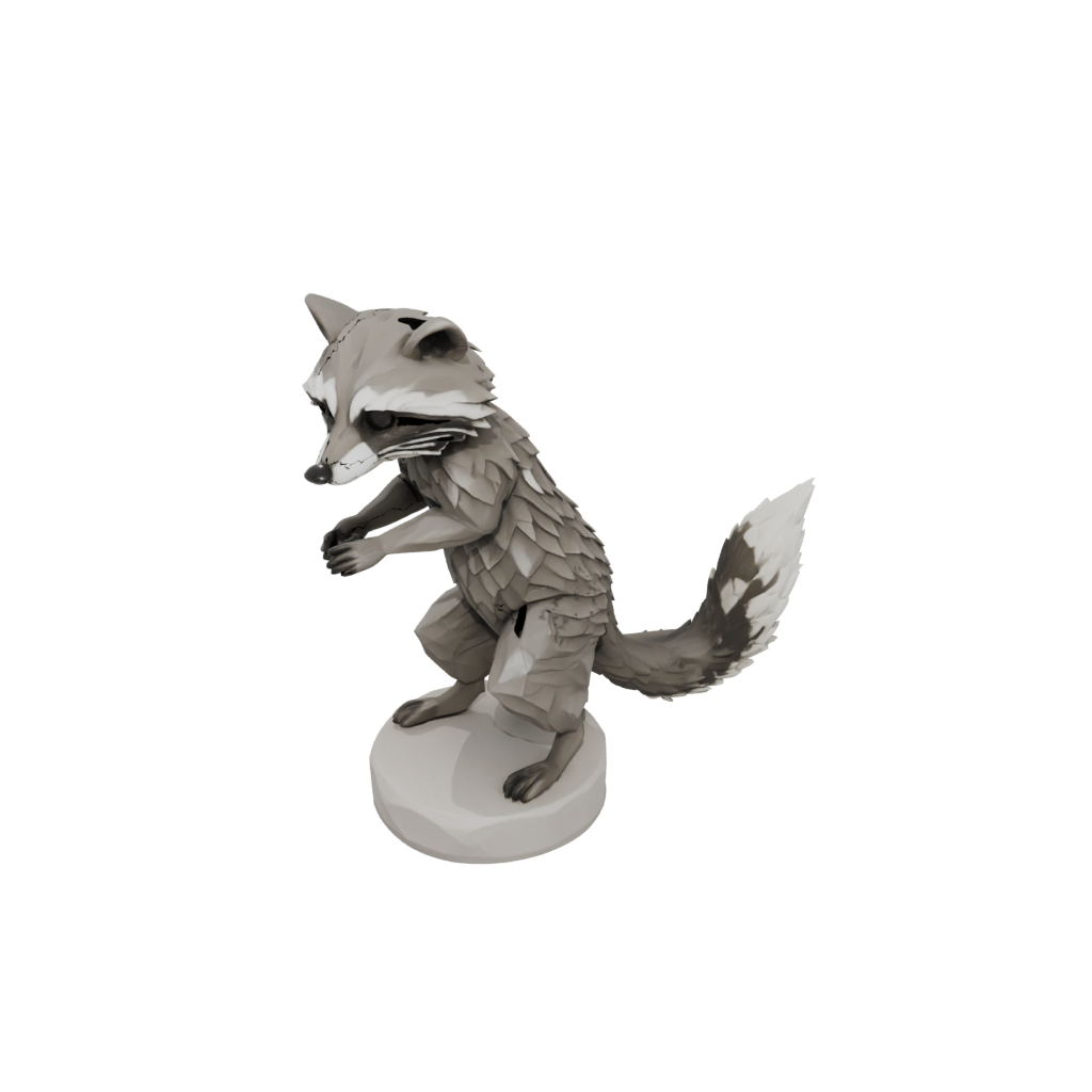 Low-Poly Realistic Flexi Raccoon