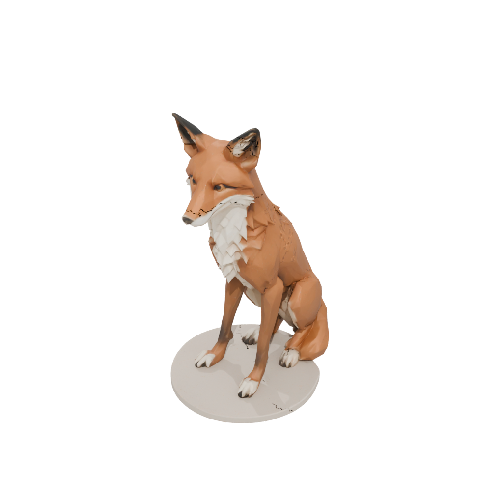 Low-Poly Realistic Flexi Red Fox