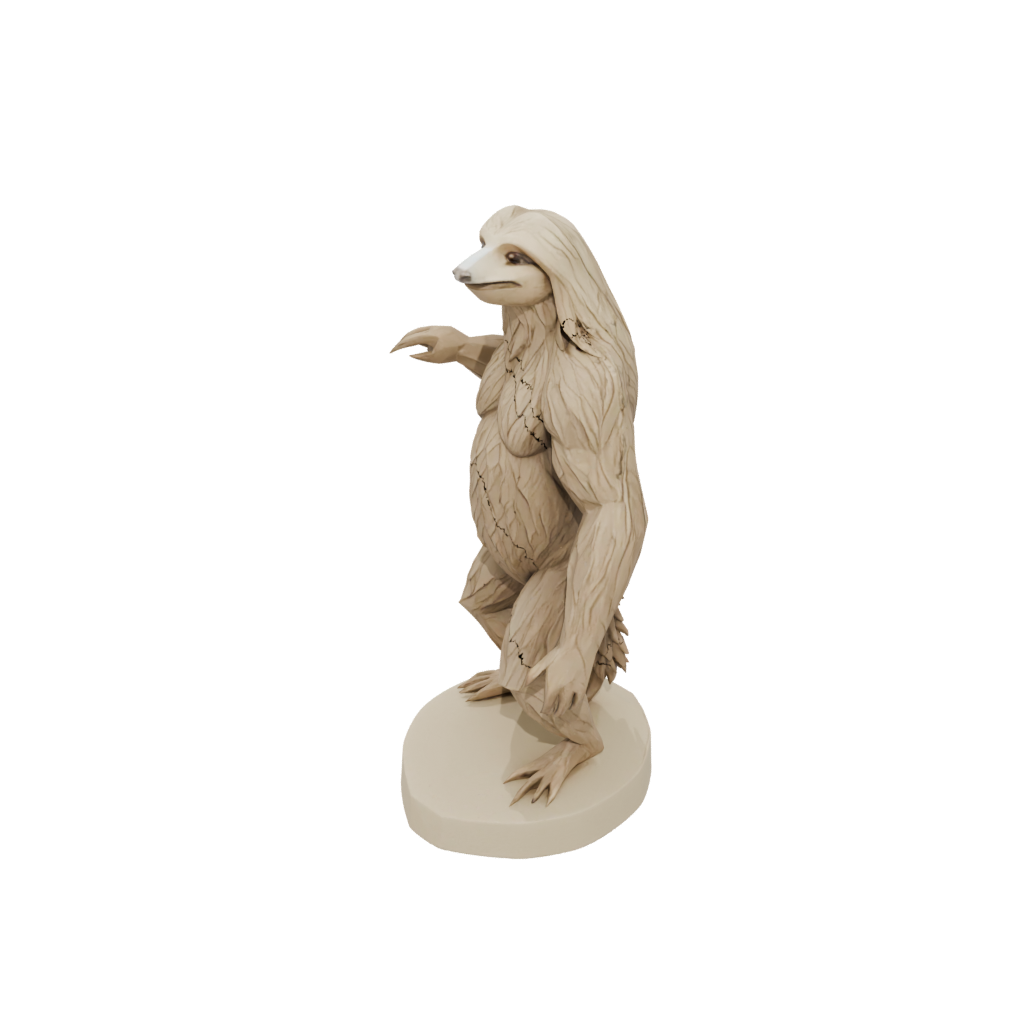 Low-Poly Realistic Flexi Sloth