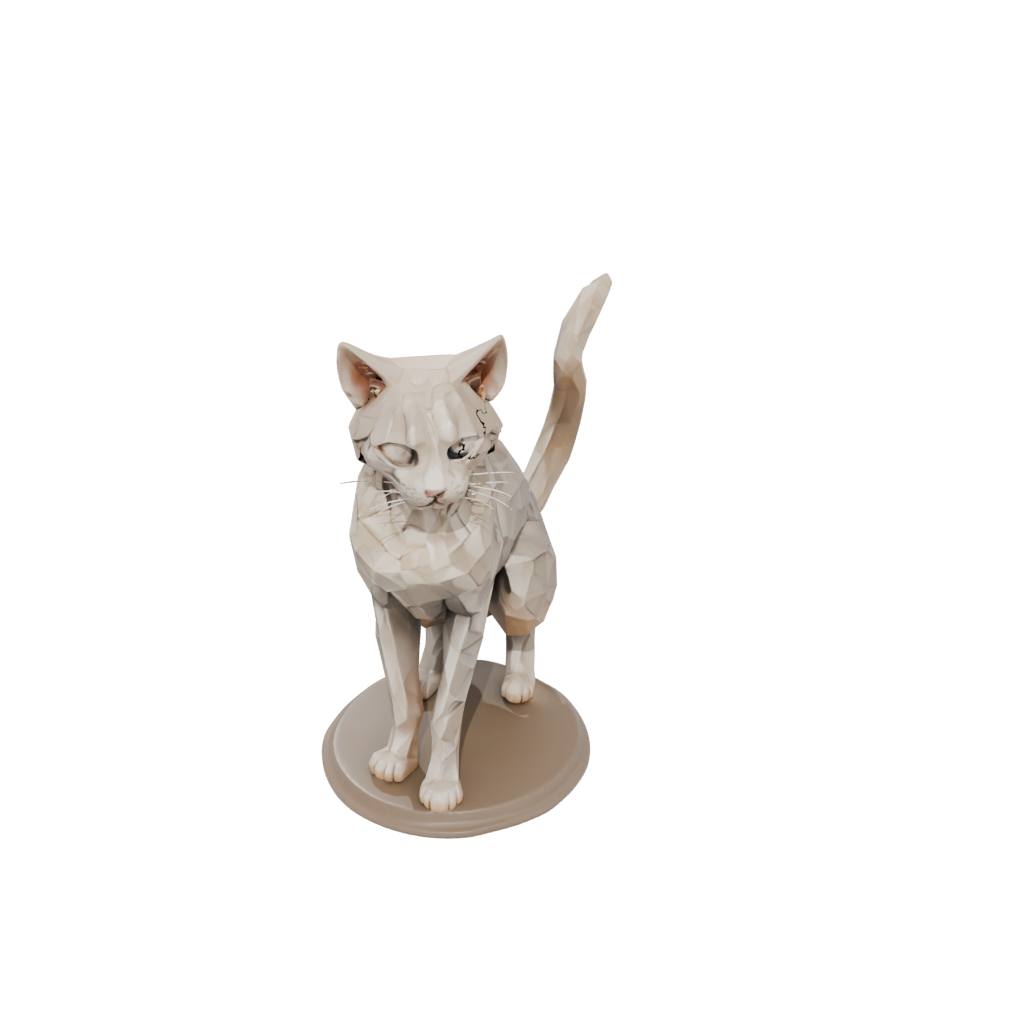 Low-Poly Realistic Flexi Tabby Cat