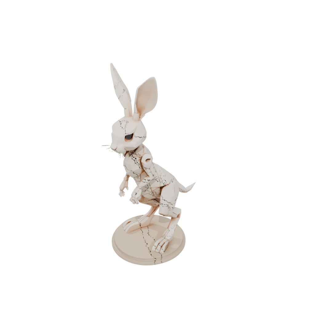 Low-Poly Skeleton Flexi Bunny Rabbit