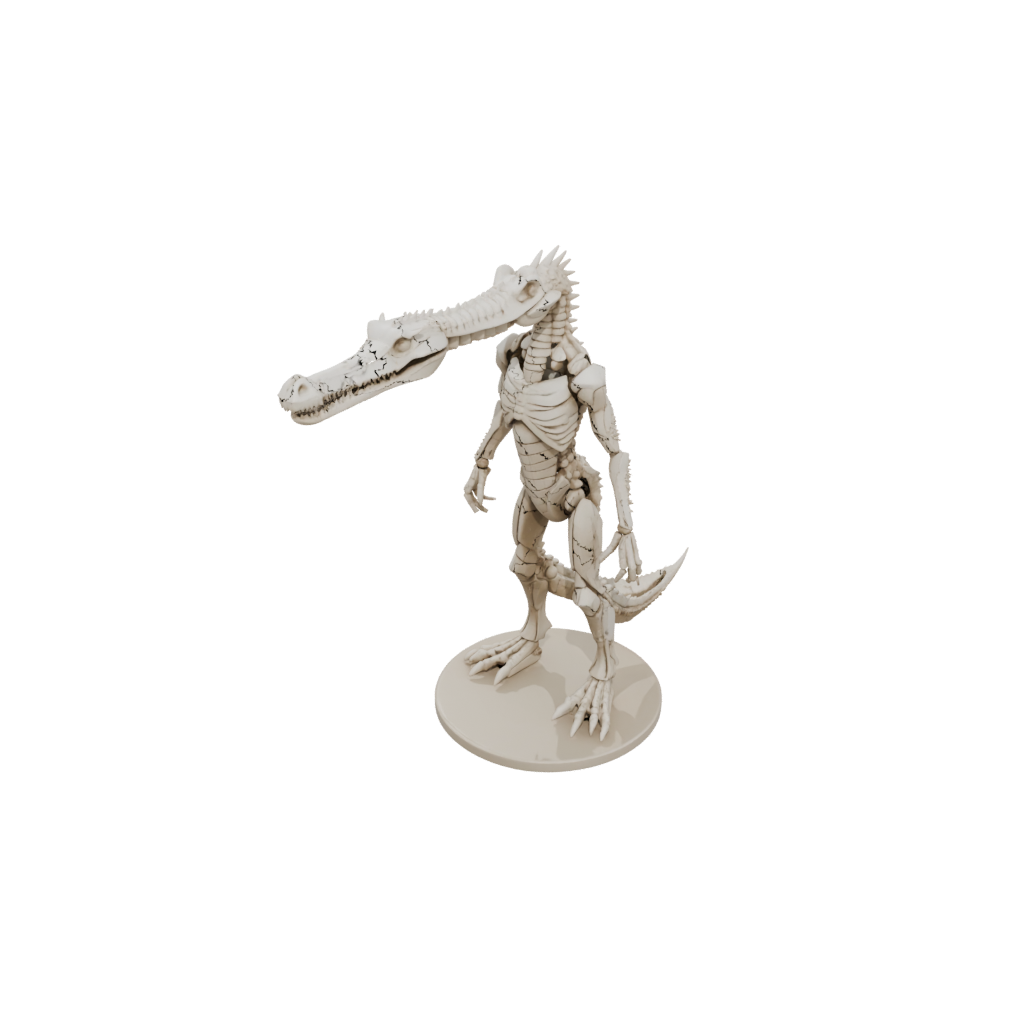 Low-Poly Skeleton Flexi Crocodile