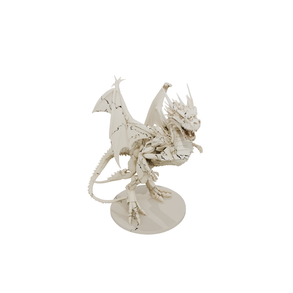 Low-Poly Skeleton Flexi Dragon