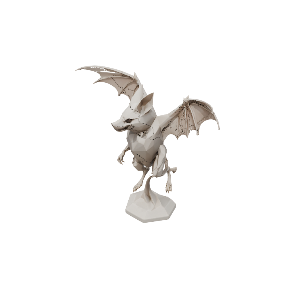 Low-Poly Skeleton Flexi Fruit Bat