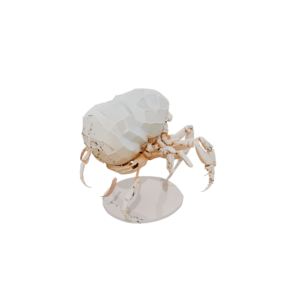 Low-Poly Skeleton Flexi Hermit Crab