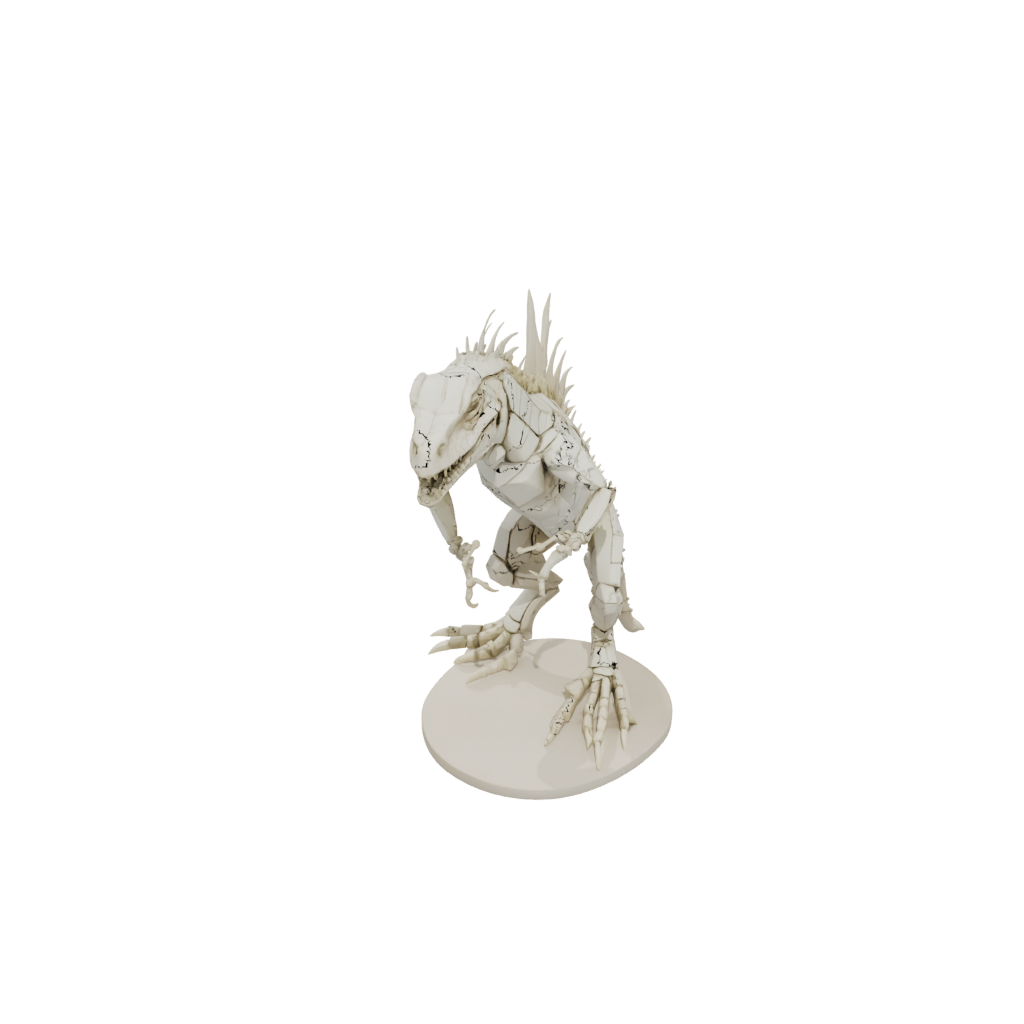 Low-Poly Skeleton Flexi Iguana