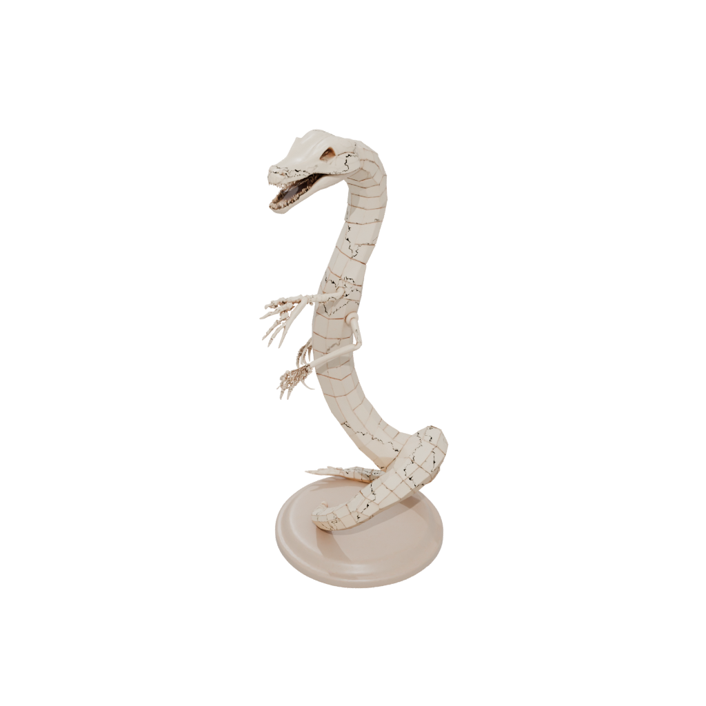 Low-Poly Skeleton Flexi King Cobra