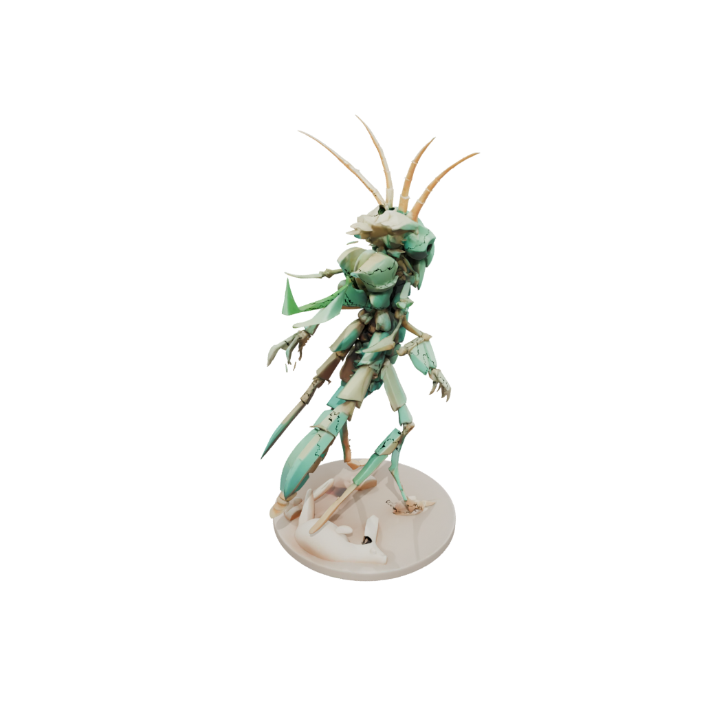 Low-Poly Skeleton Flexi Mantis Shrimp