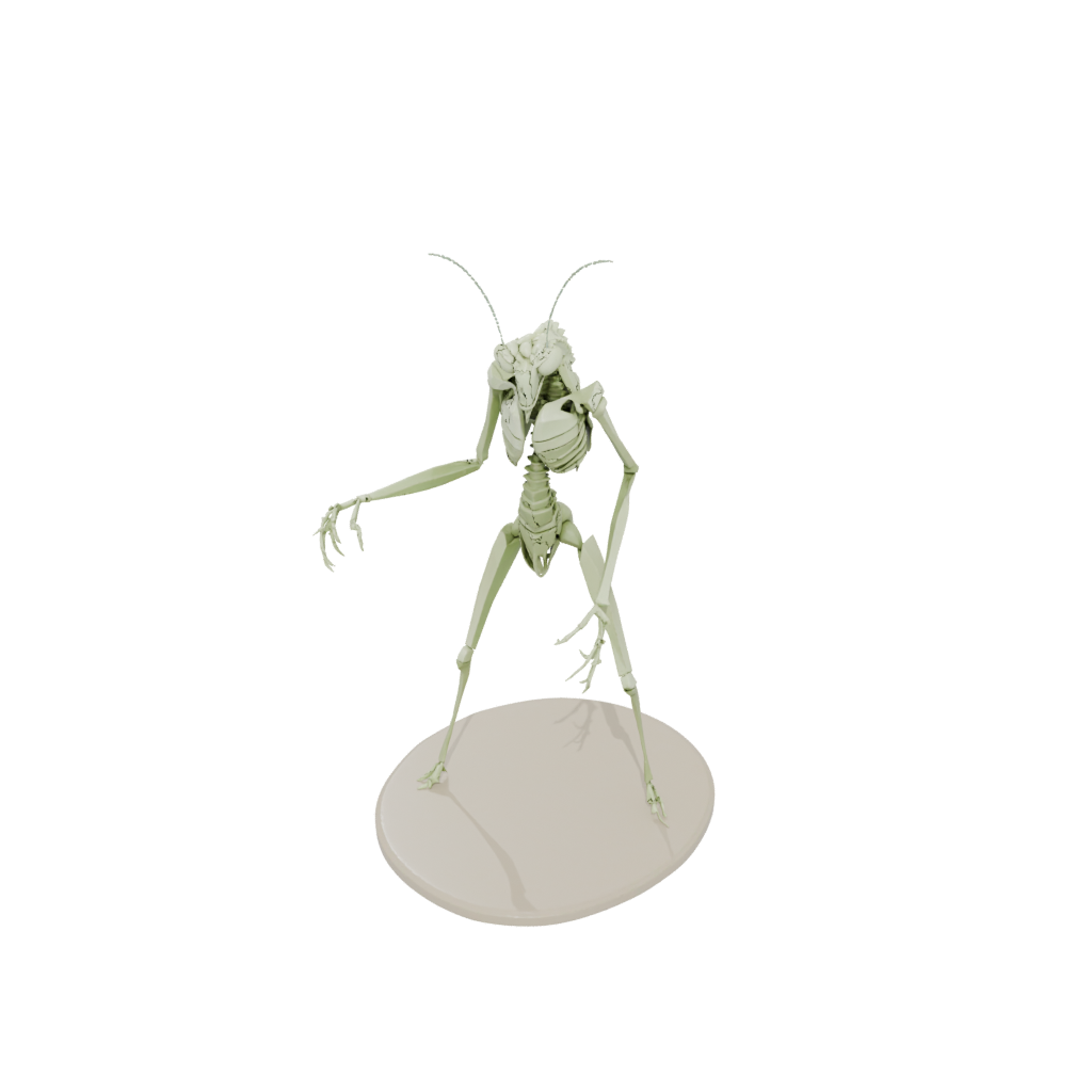 Low-Poly Skeleton Flexi Praying Mantis