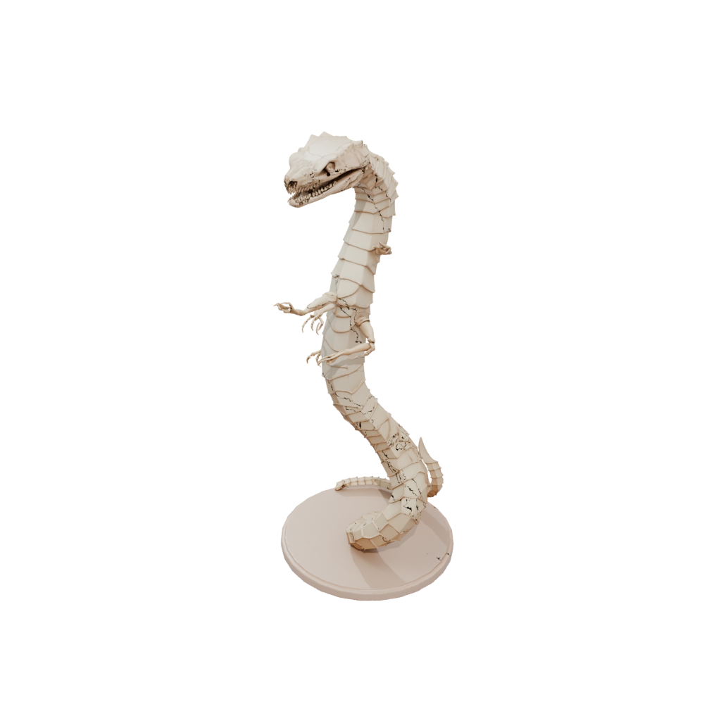 Low-Poly Skeleton Flexi Rattlesnake