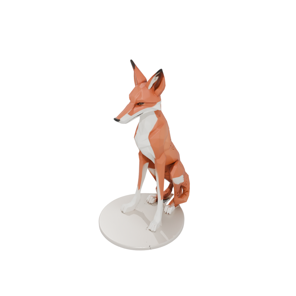Low-Poly Skeleton Flexi Red Fox