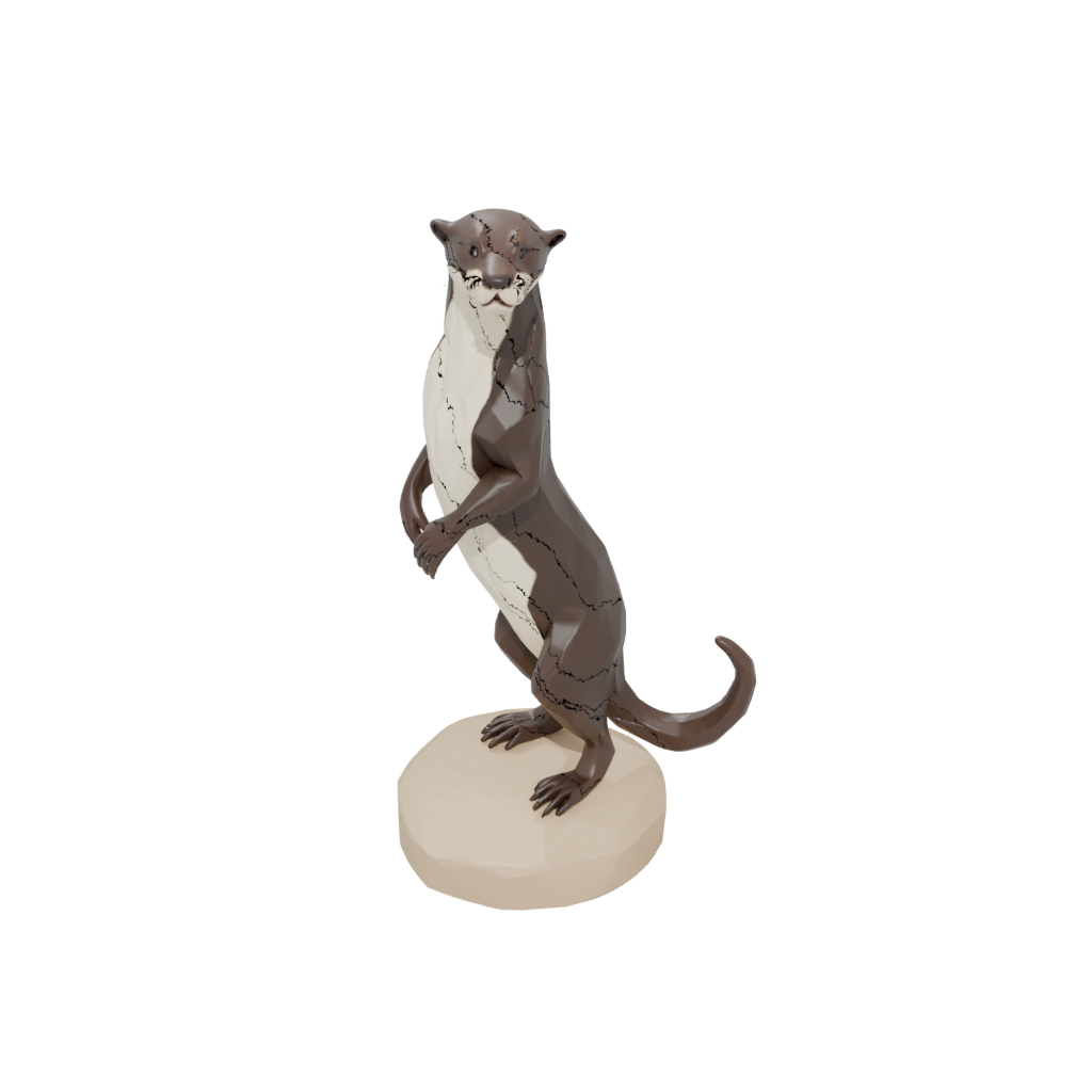 Low-Poly Skeleton Flexi River Otter