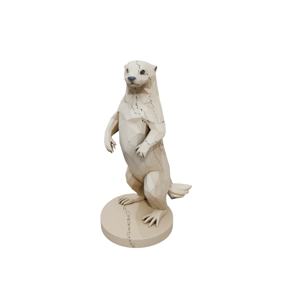 Low-Poly Skeleton Flexi Sea Otter