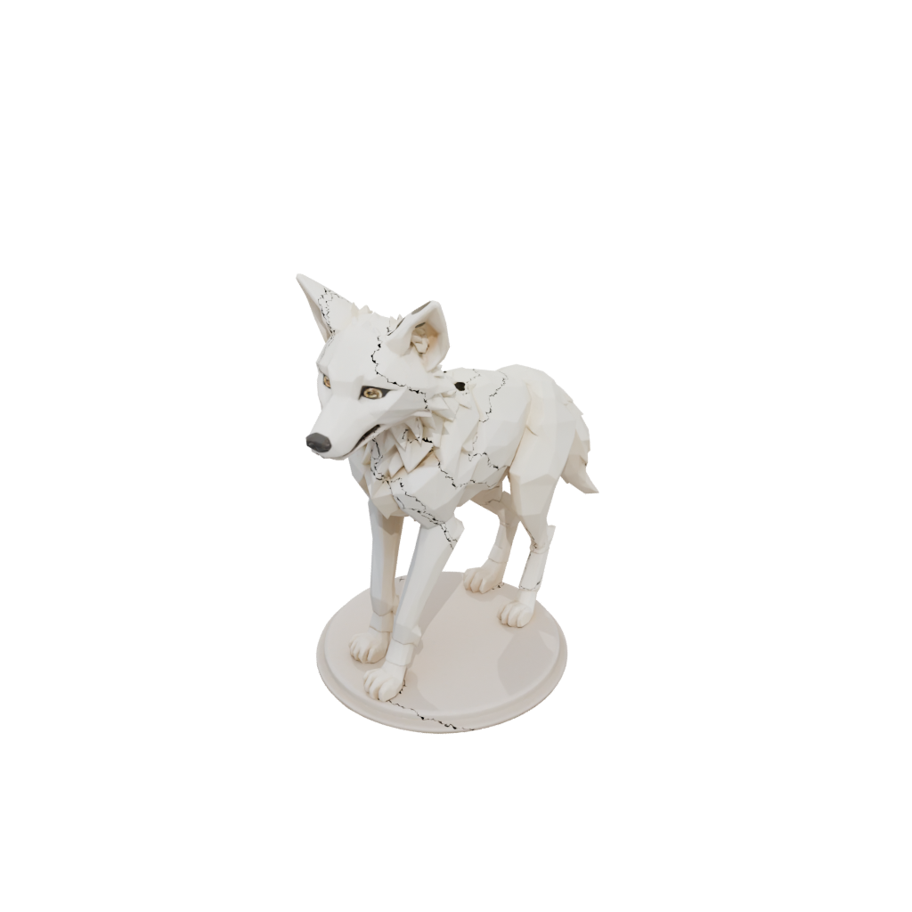 Low-Poly Skeleton Flexi Wolf Pup