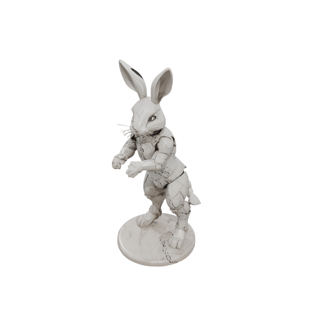 Marble Armored Flexi Bunny Rabbit