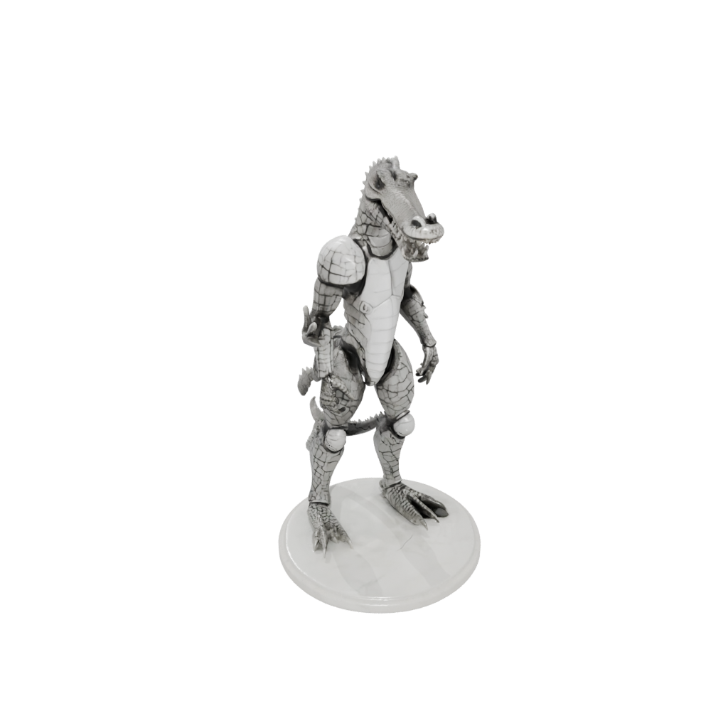 Marble Armored Flexi Crocodile