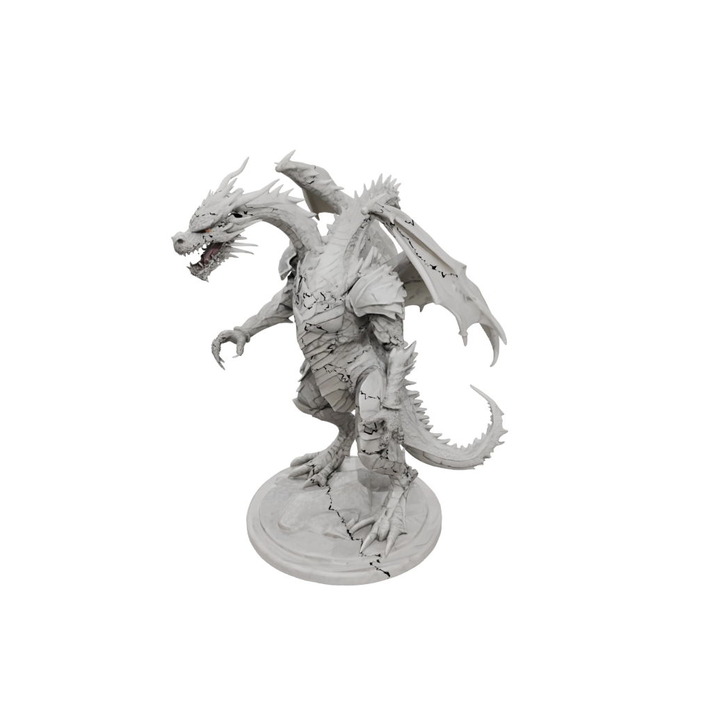 Marble Armored Flexi Dragon