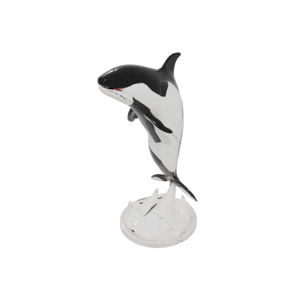 Marble Armored Flexi Orca Whale