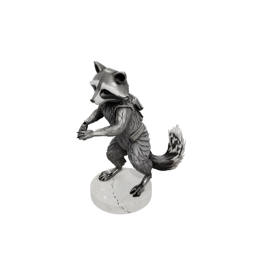 Marble Armored Flexi Raccoon