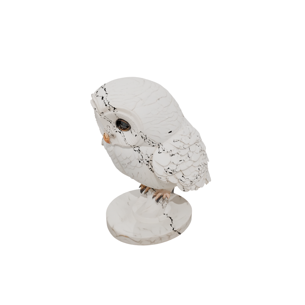 Marble Chibi Flexi Barn Owl