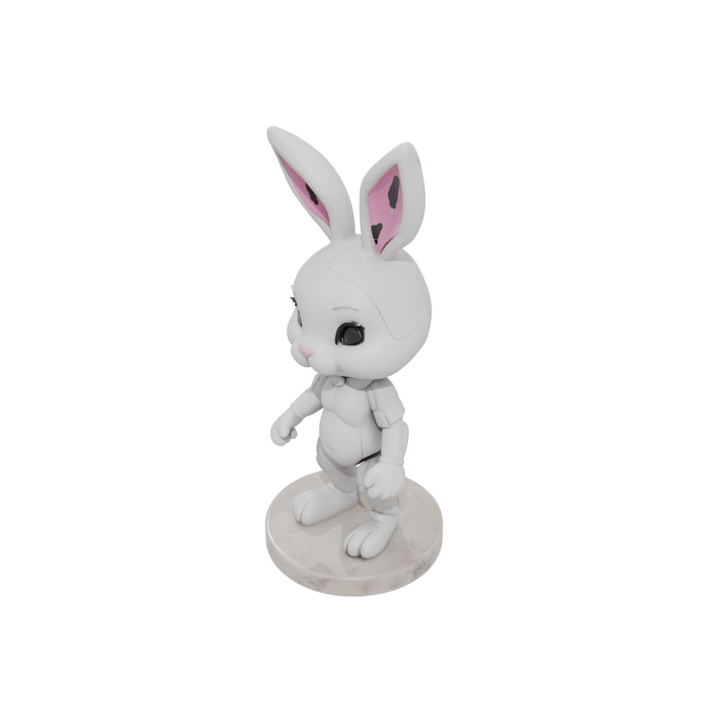 Marble Chibi Flexi Bunny Rabbit