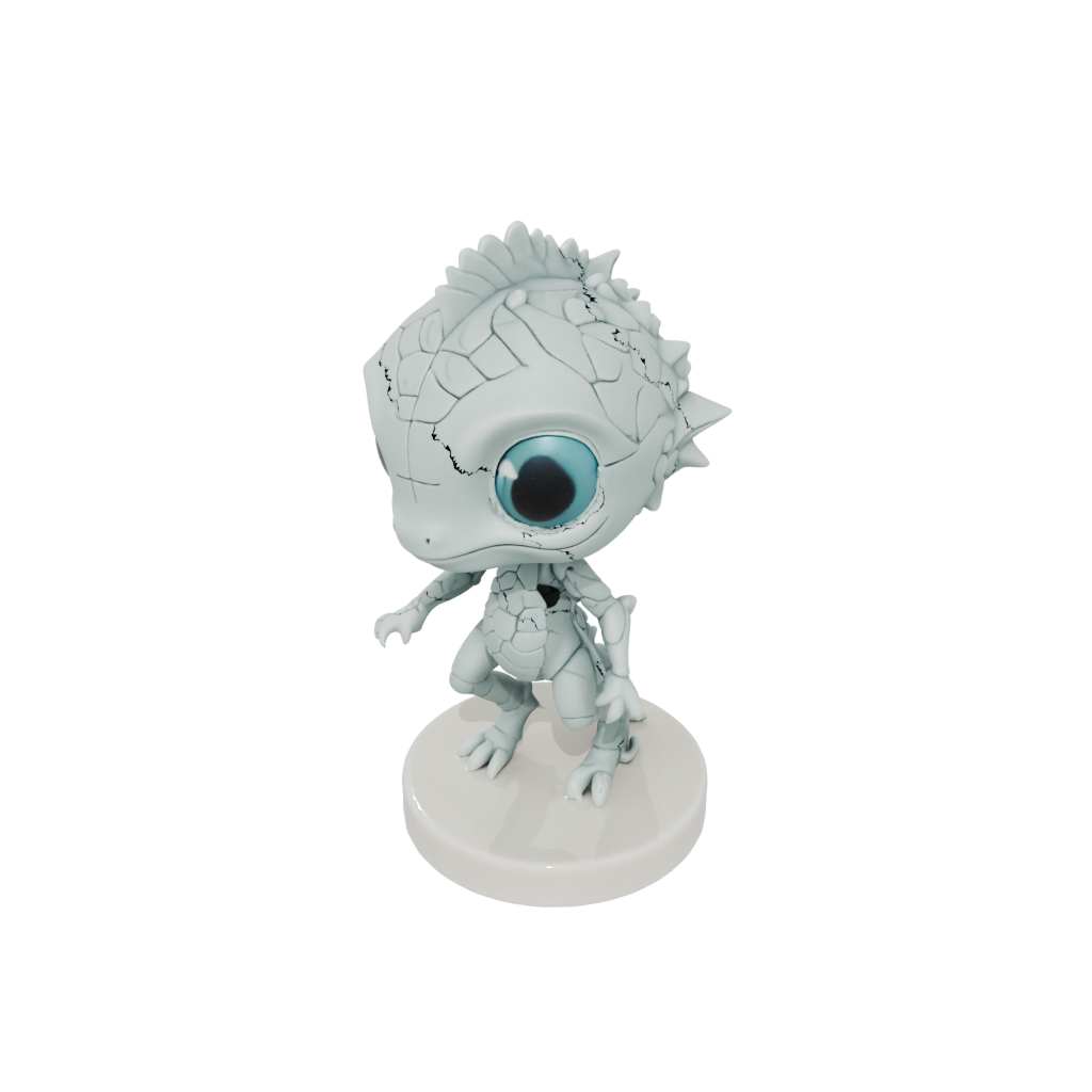 Marble Chibi Flexi Chameleon