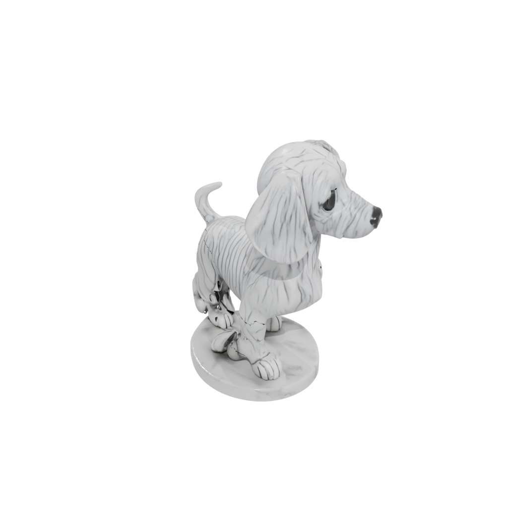 Marble Chibi Flexi Dachshund Dog