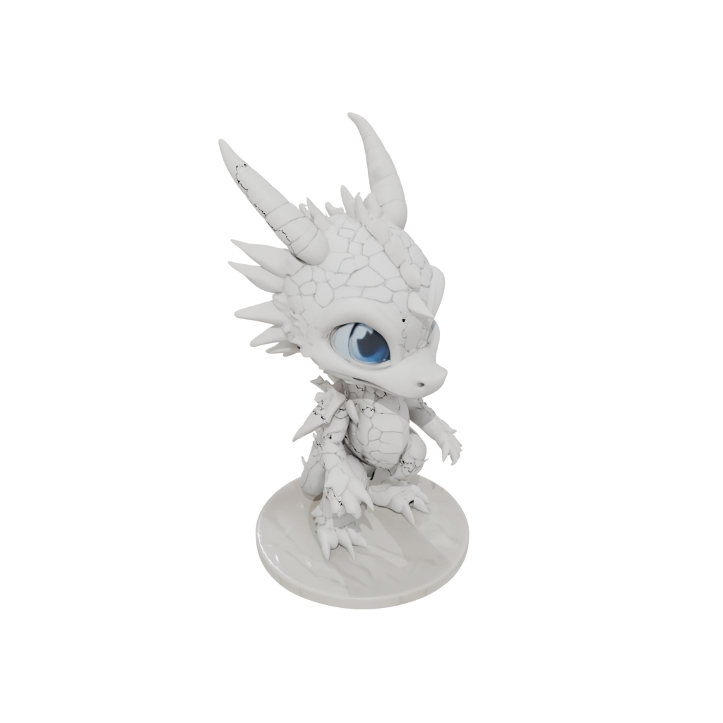 Marble Chibi Flexi Dragon