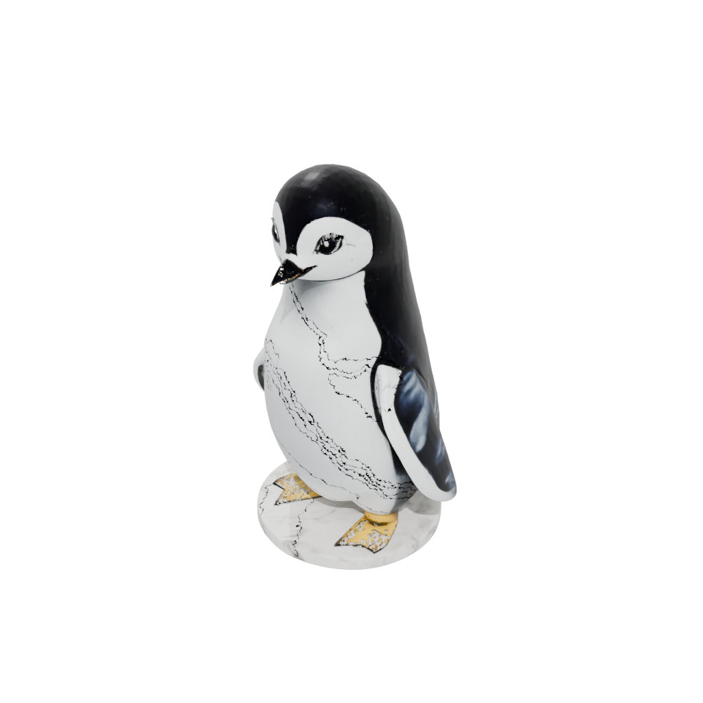 Marble Chibi Flexi Emperor Penguin