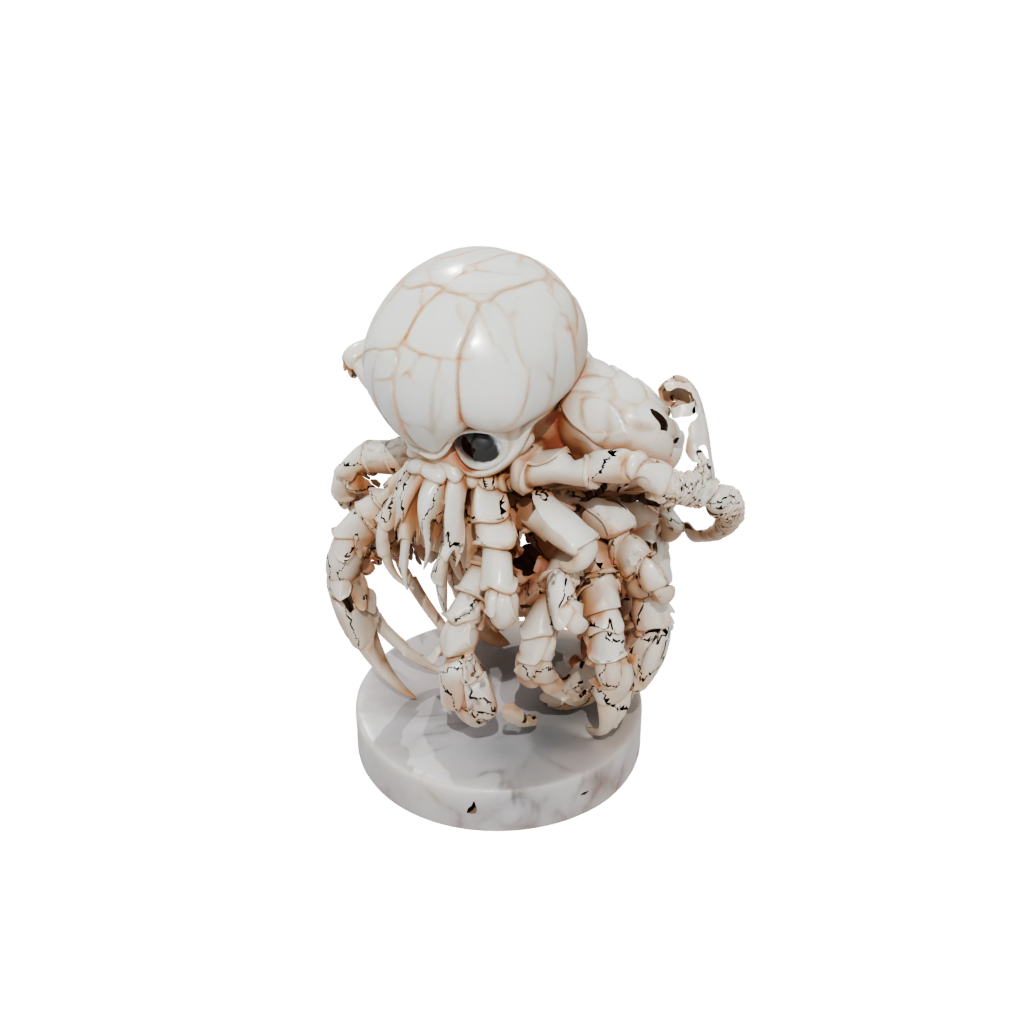 Marble Chibi Flexi Hermit Crab