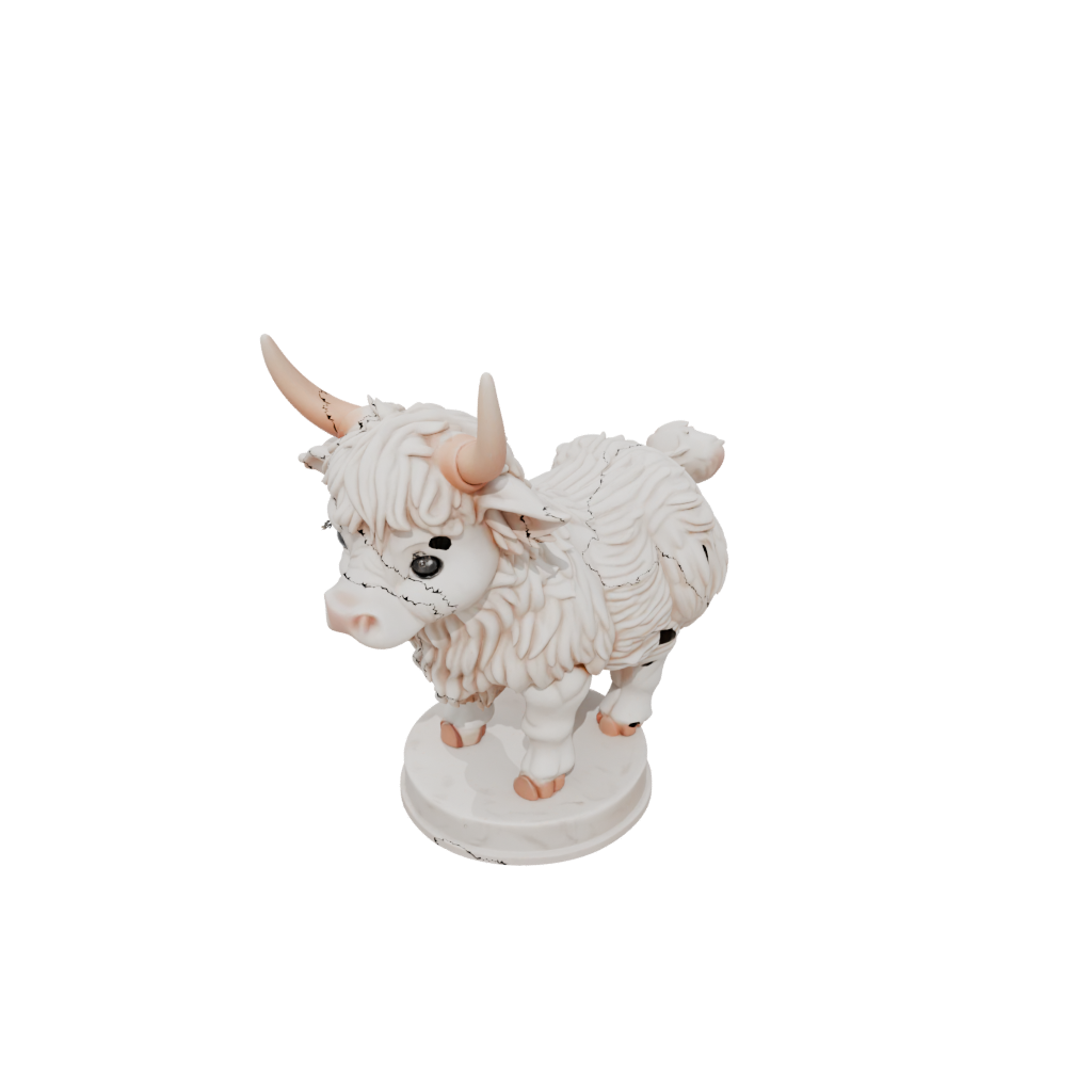 Marble Chibi Flexi Highland Cow