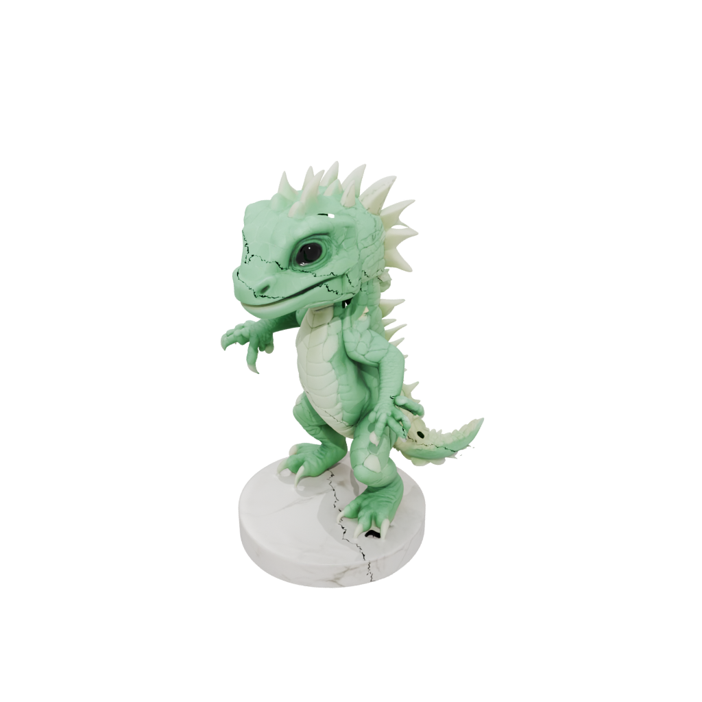 Marble Chibi Flexi Iguana