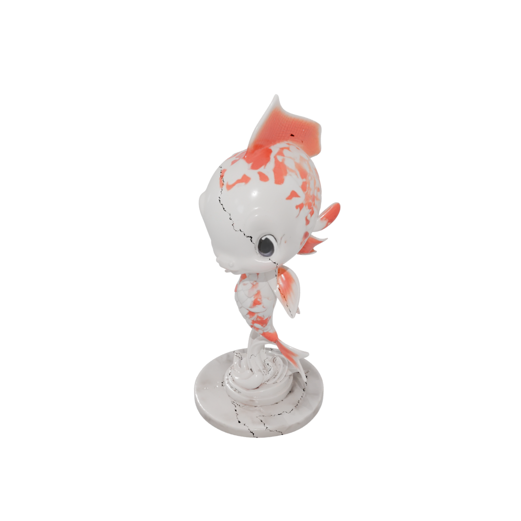 Marble Chibi Flexi Koi Fish