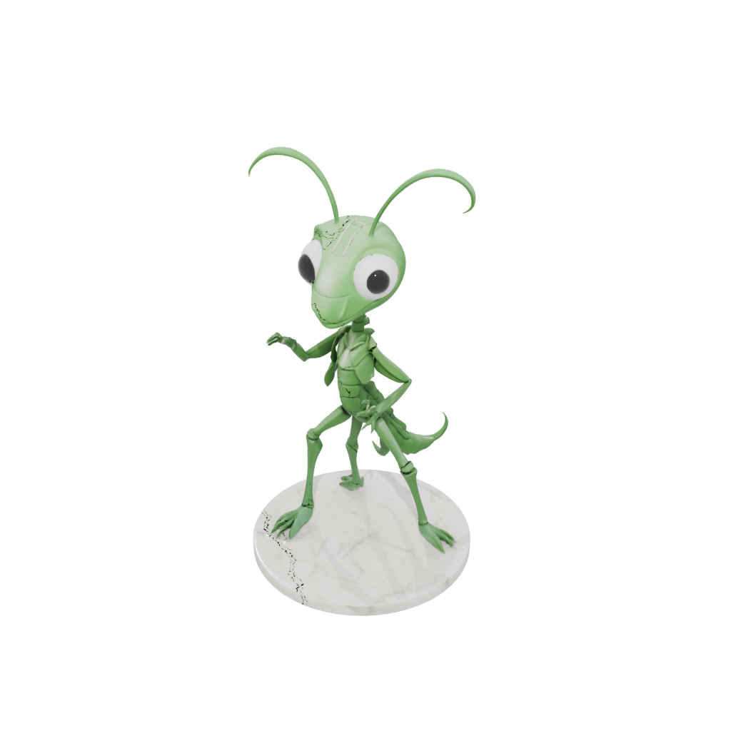 Marble Chibi Flexi Praying Mantis