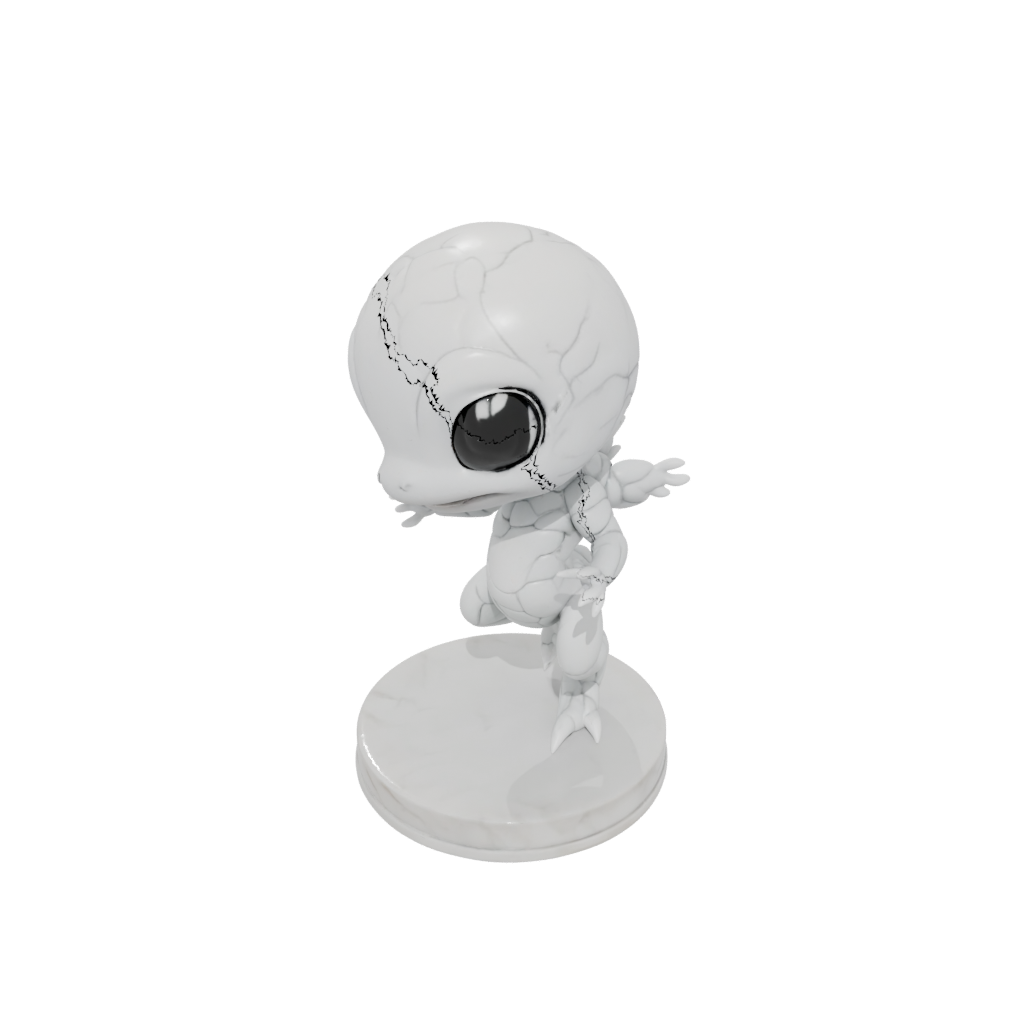 Marble Chibi Flexi Salamander
