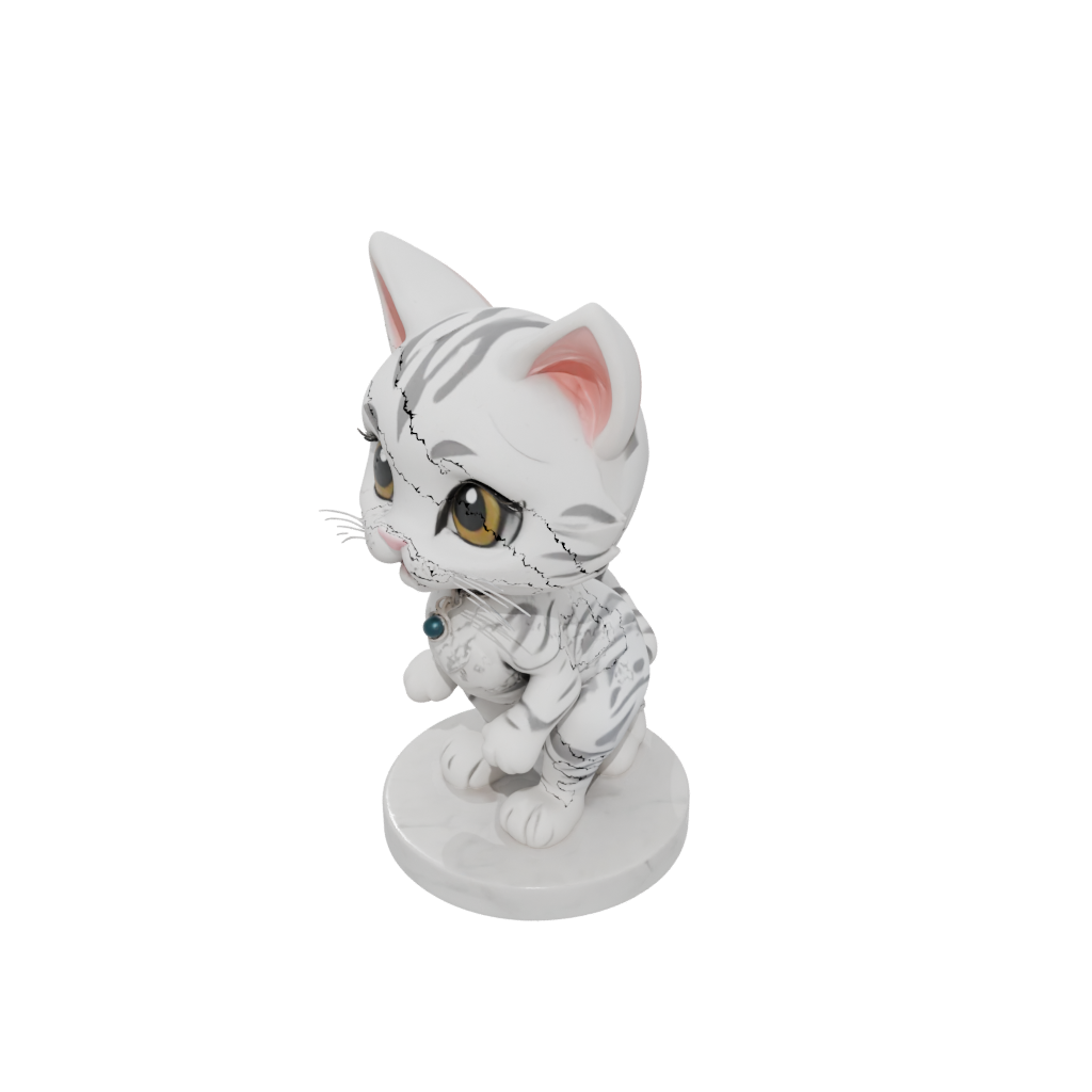 Marble Chibi Flexi Tabby Cat