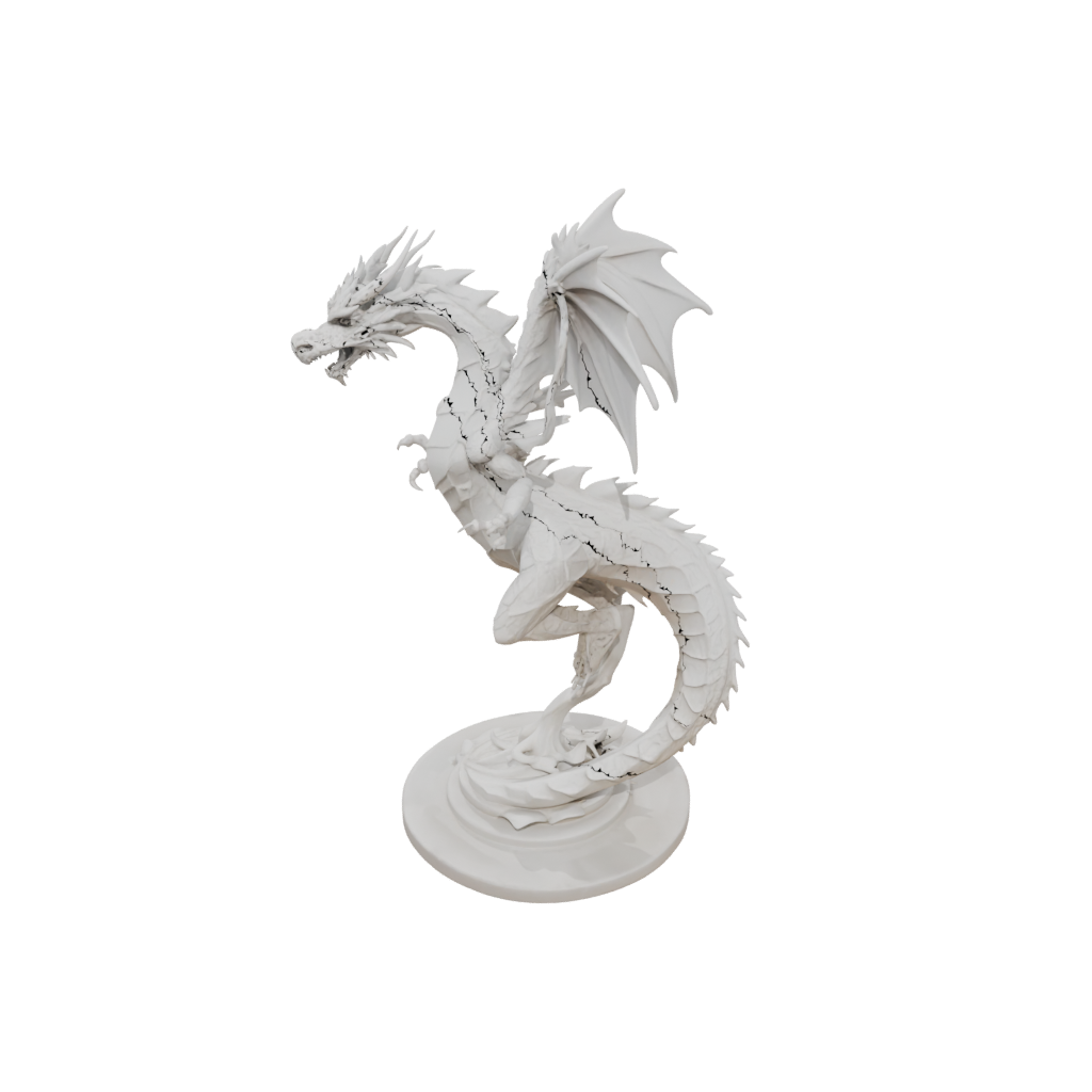 Marble Floral Flexi Dragon