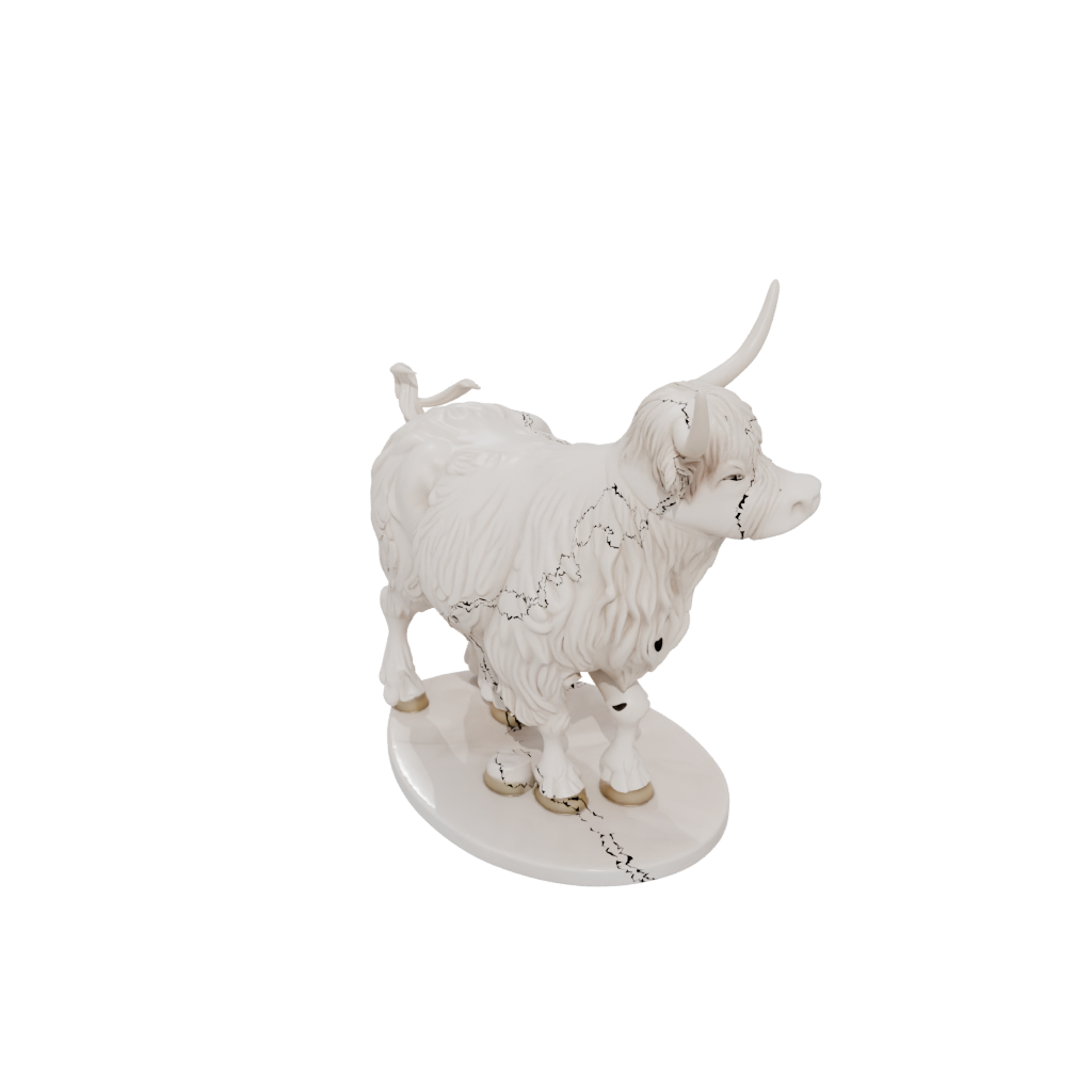 Marble Floral Flexi Highland Cow