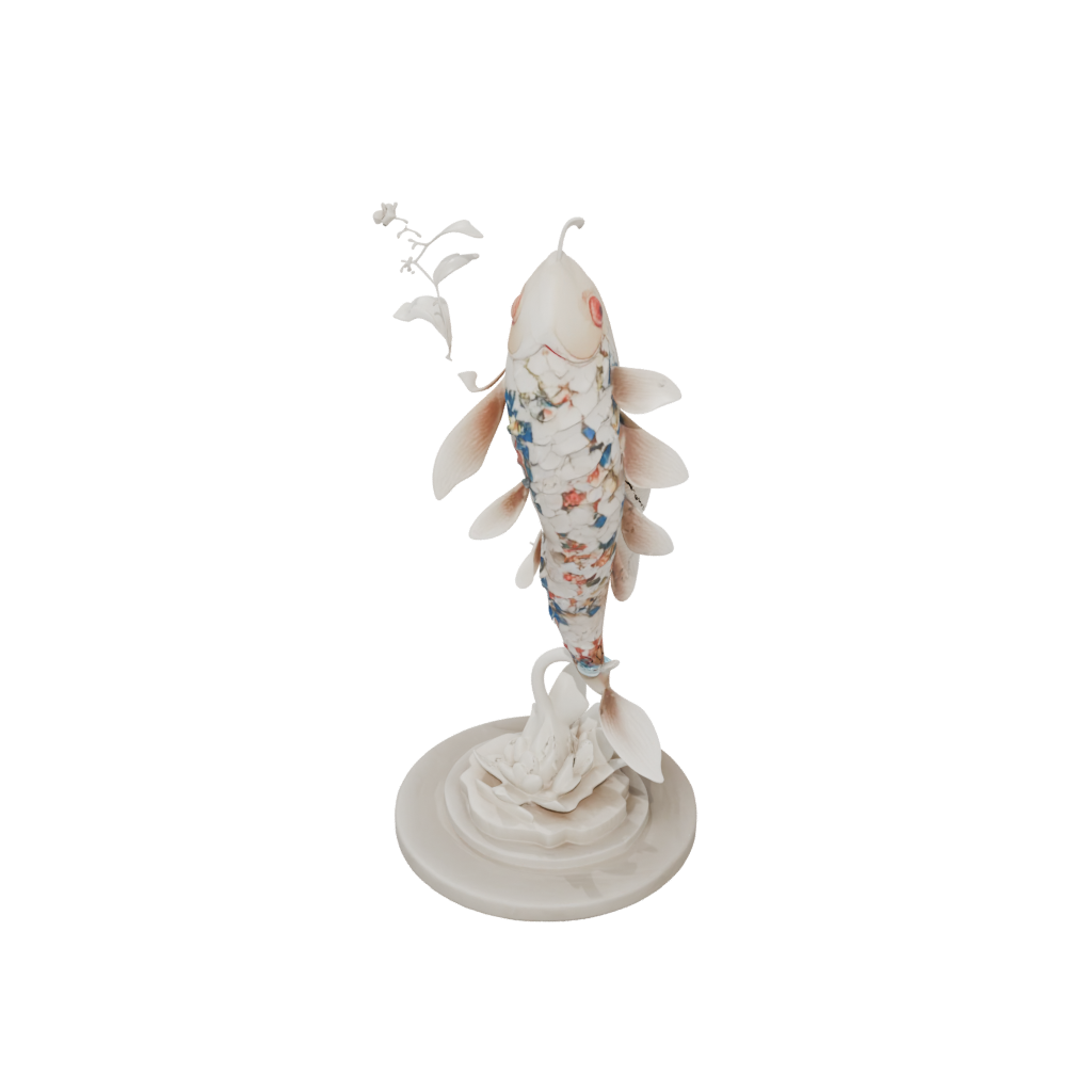 Marble Floral Flexi Koi Fish