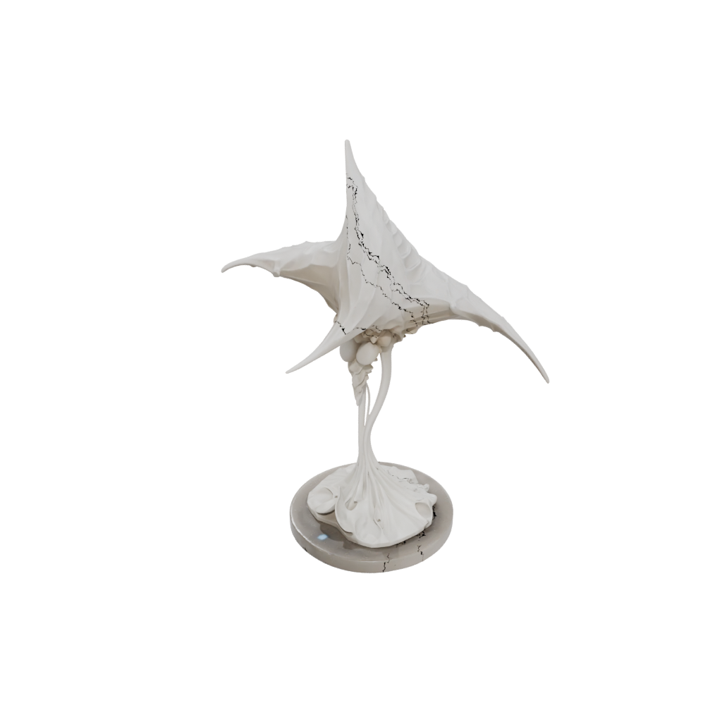 Marble Floral Flexi Manta Ray