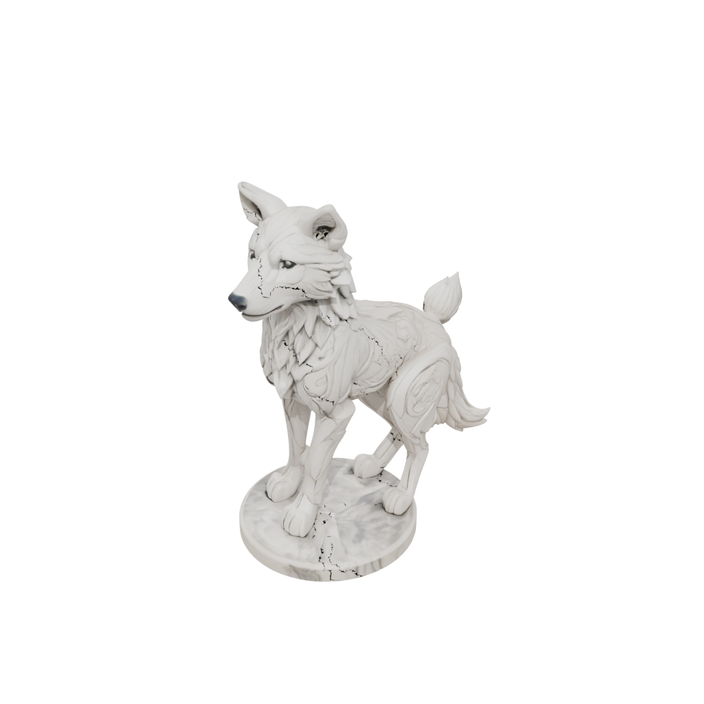 Marble Floral Flexi Wolf Pup