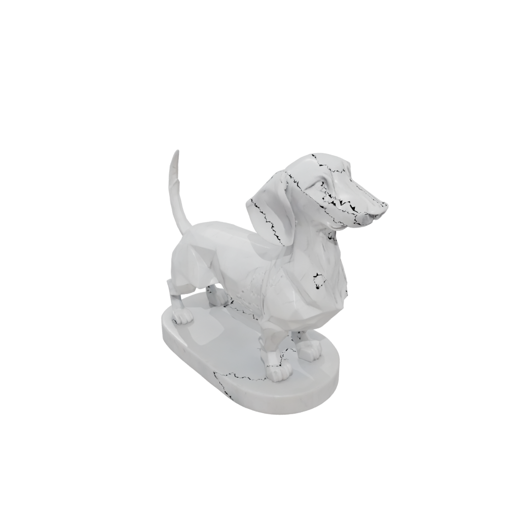 Marble Geo Flexi Dachshund Dog