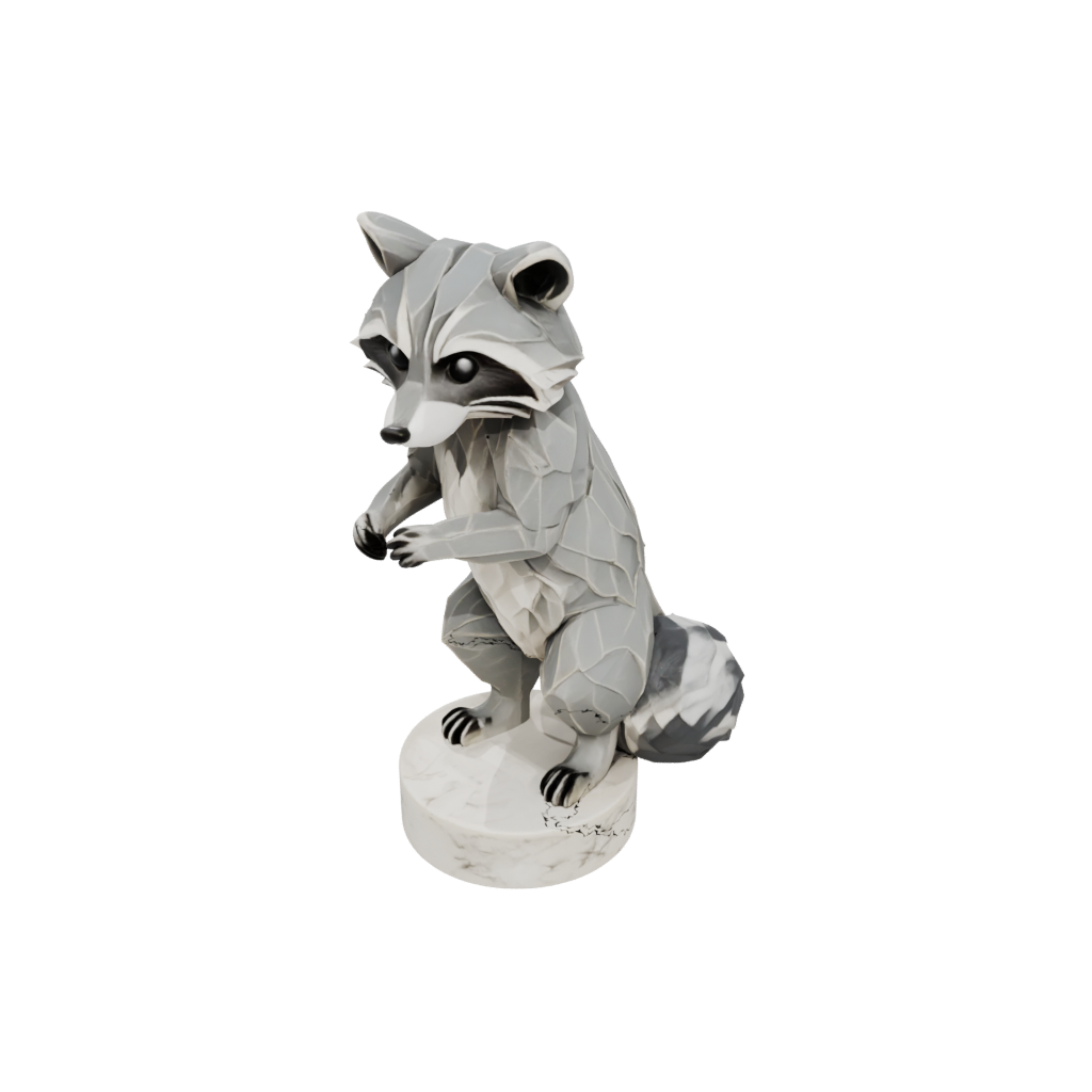 Marble Geo Flexi Raccoon