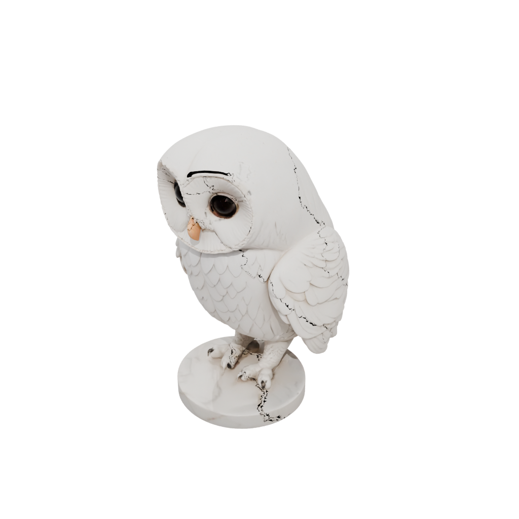 Marble Kawaii Flexi Barn Owl
