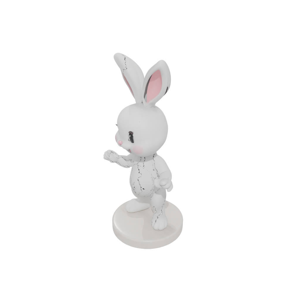 Marble Kawaii Flexi Bunny Rabbit
